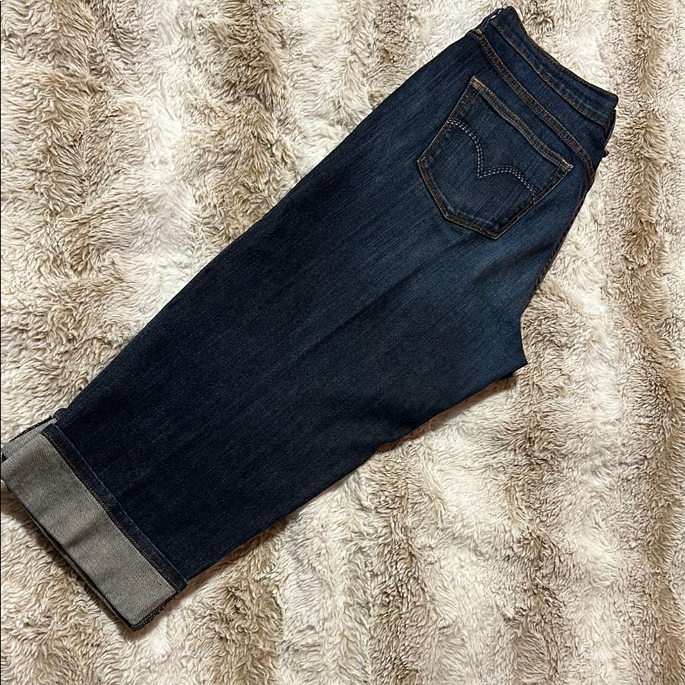 Levi's Dark Blue Boyfriend Jeans - Picture 3 of 8